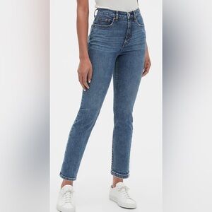 GAP Women's Straight Leg High Waisted Cigarette slim Blue Jeans